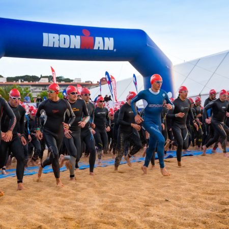 Calella,,Spain,Â?â?,May,18:,Triathletes,On,Start,Of,The